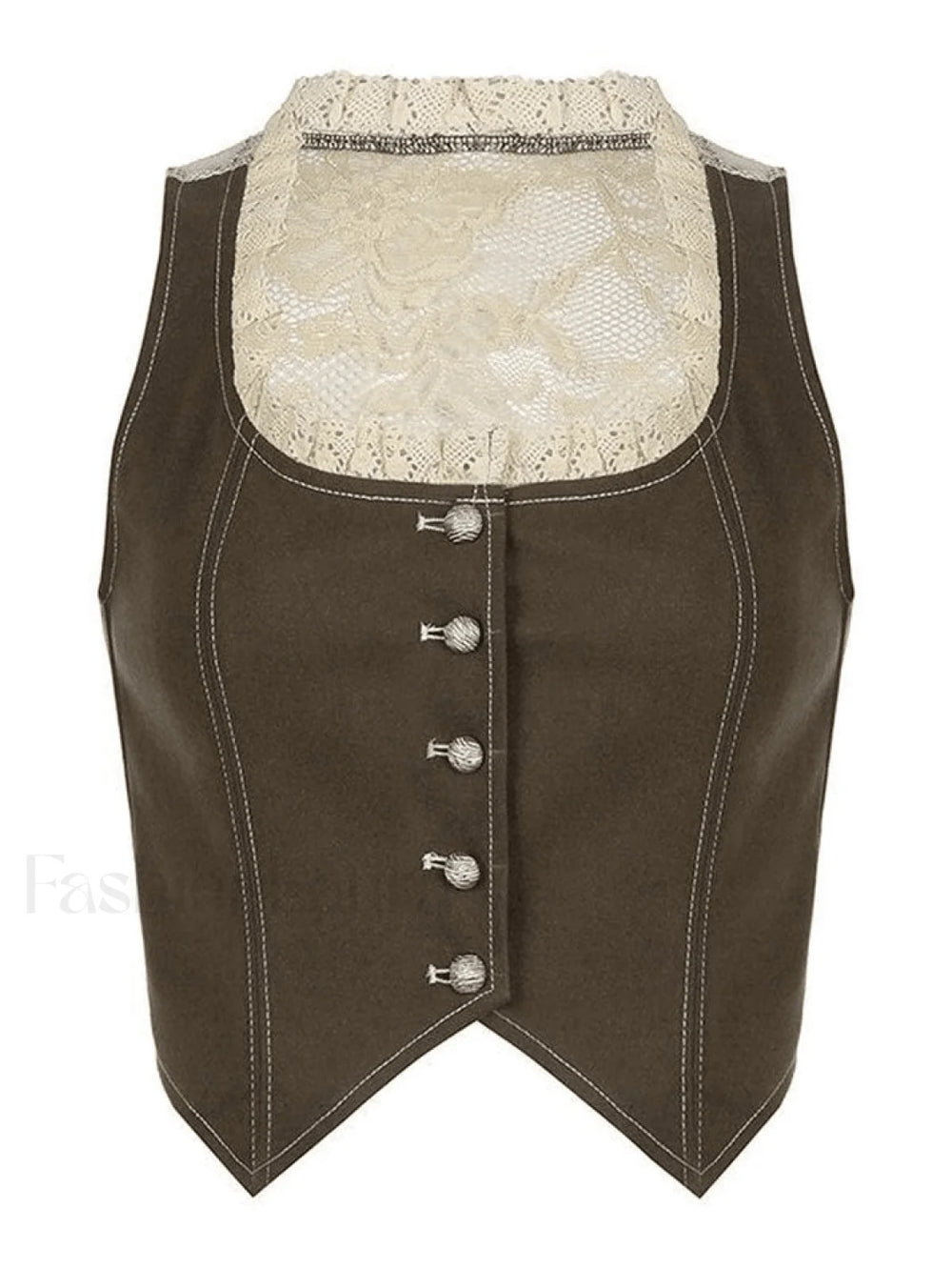 Patchwork Lace Corset Top Tops&Tees