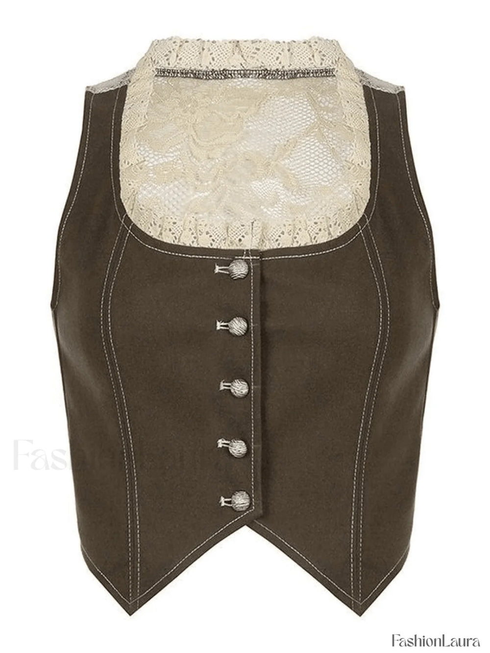 Patchwork Lace Corset Top Tops&Tees