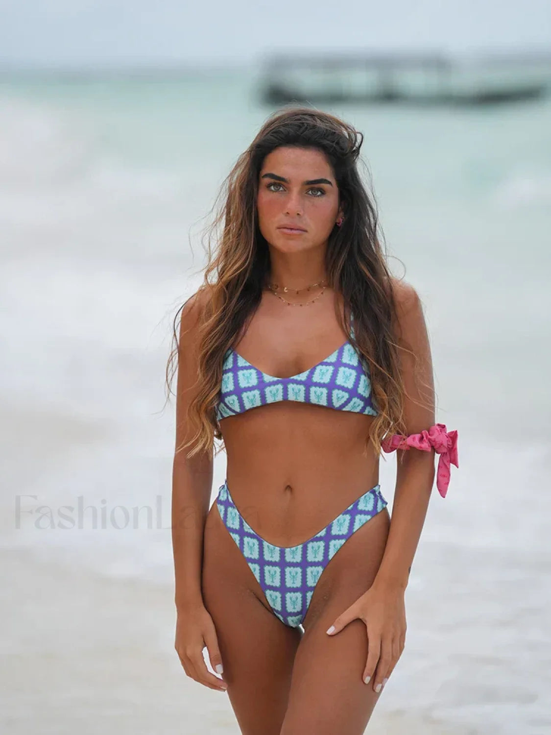 Patchwork Printed Bikini Set Secondary image