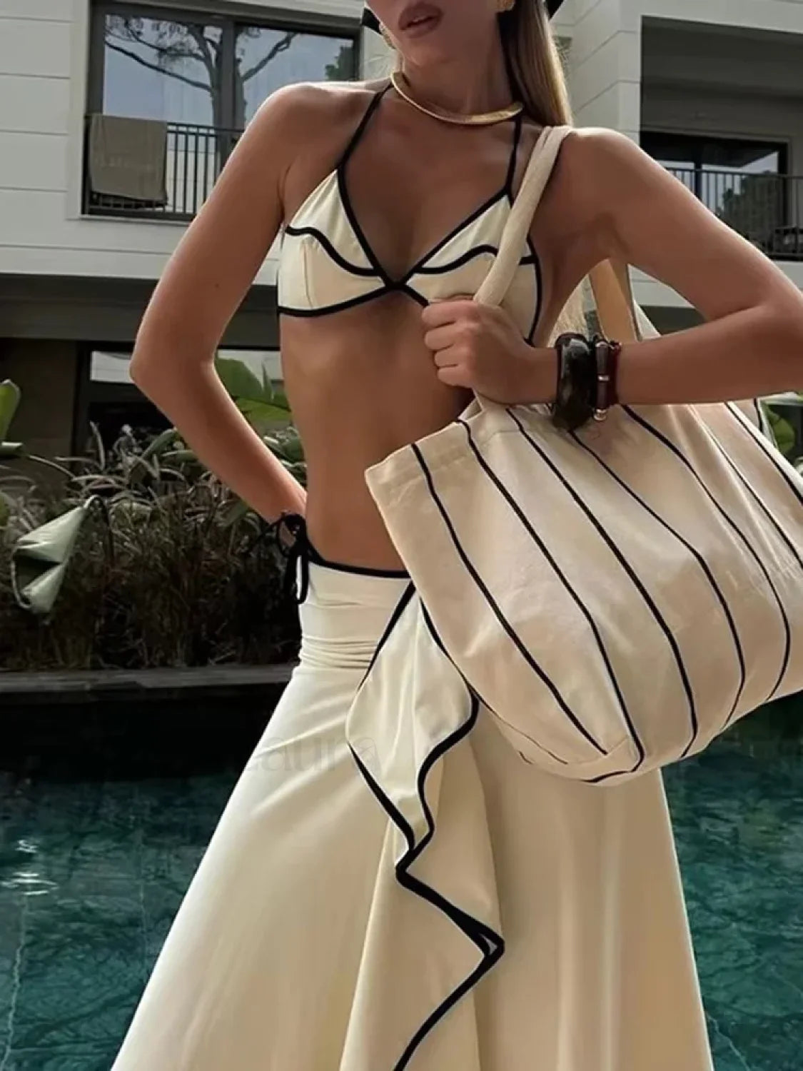 Patchwork Ruffle Three Piece Set Secondary image