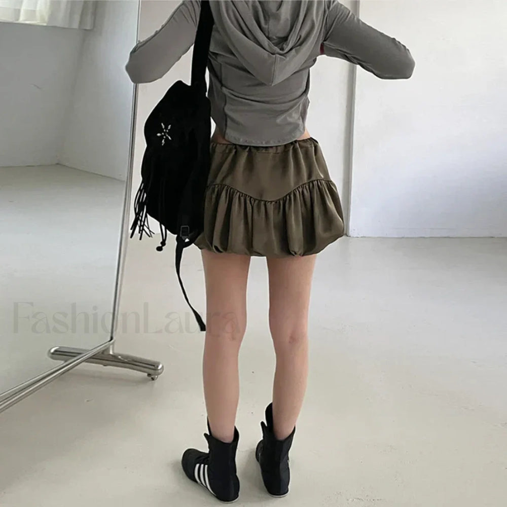 Patchwork Silk Tutu A line Skirt