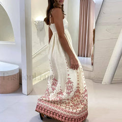 Patchwork Slash Neck Boho Dress