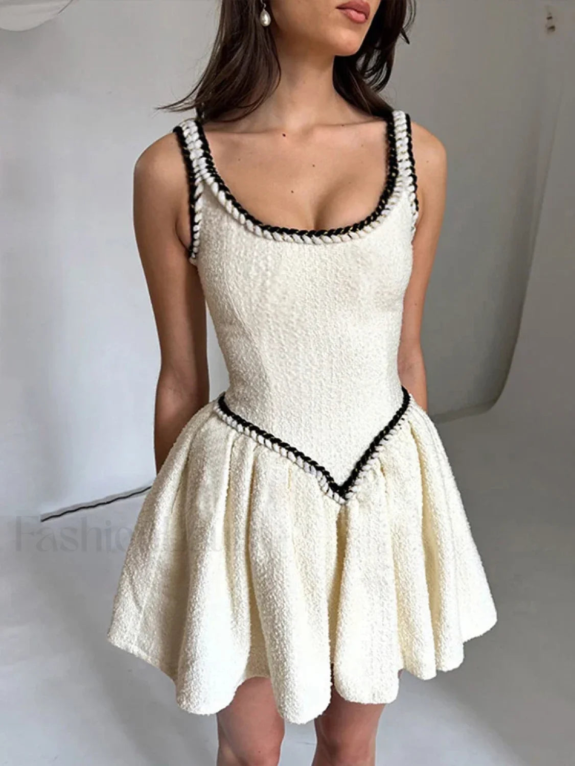 Patchwork Sleeveless Mini Dress Main image