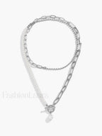 Pearl Charming Saturn Necklace Silver / One Size Necklaces