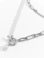 Pearl Charming Saturn Necklace Silver / One Size Necklaces