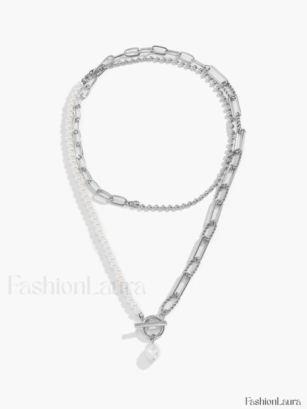 Pearl Charming Saturn Necklace Silver / One Size Necklaces