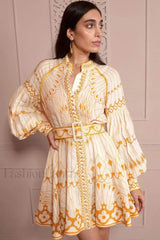 Pernilla Elegant Short Dress S / Yellow