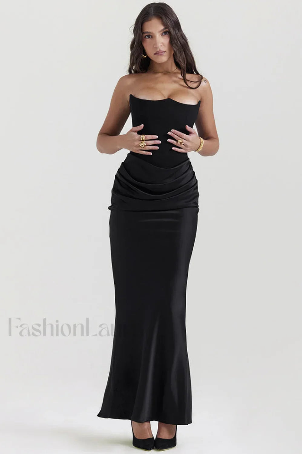 Persephone Off Stylish Shoulder Bustier Maxi Dress Secondary image