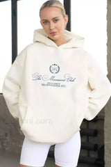 Personalized Printed Hooded Hoodie White / M