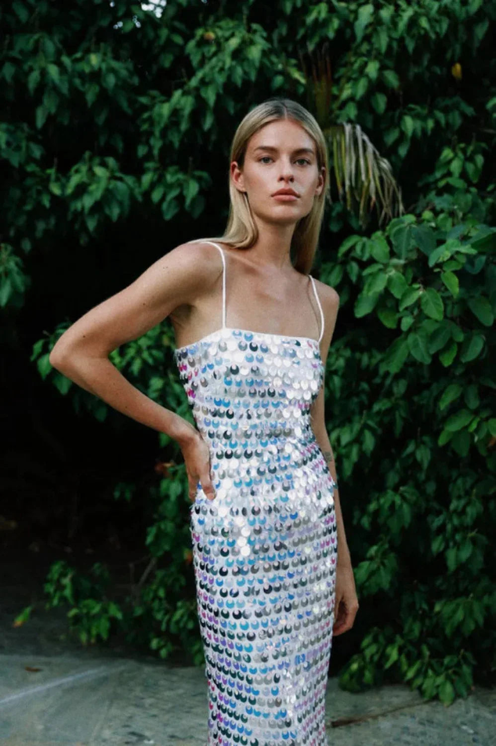 Phoenix Midi Stylish Dress in Sequins Secondary image