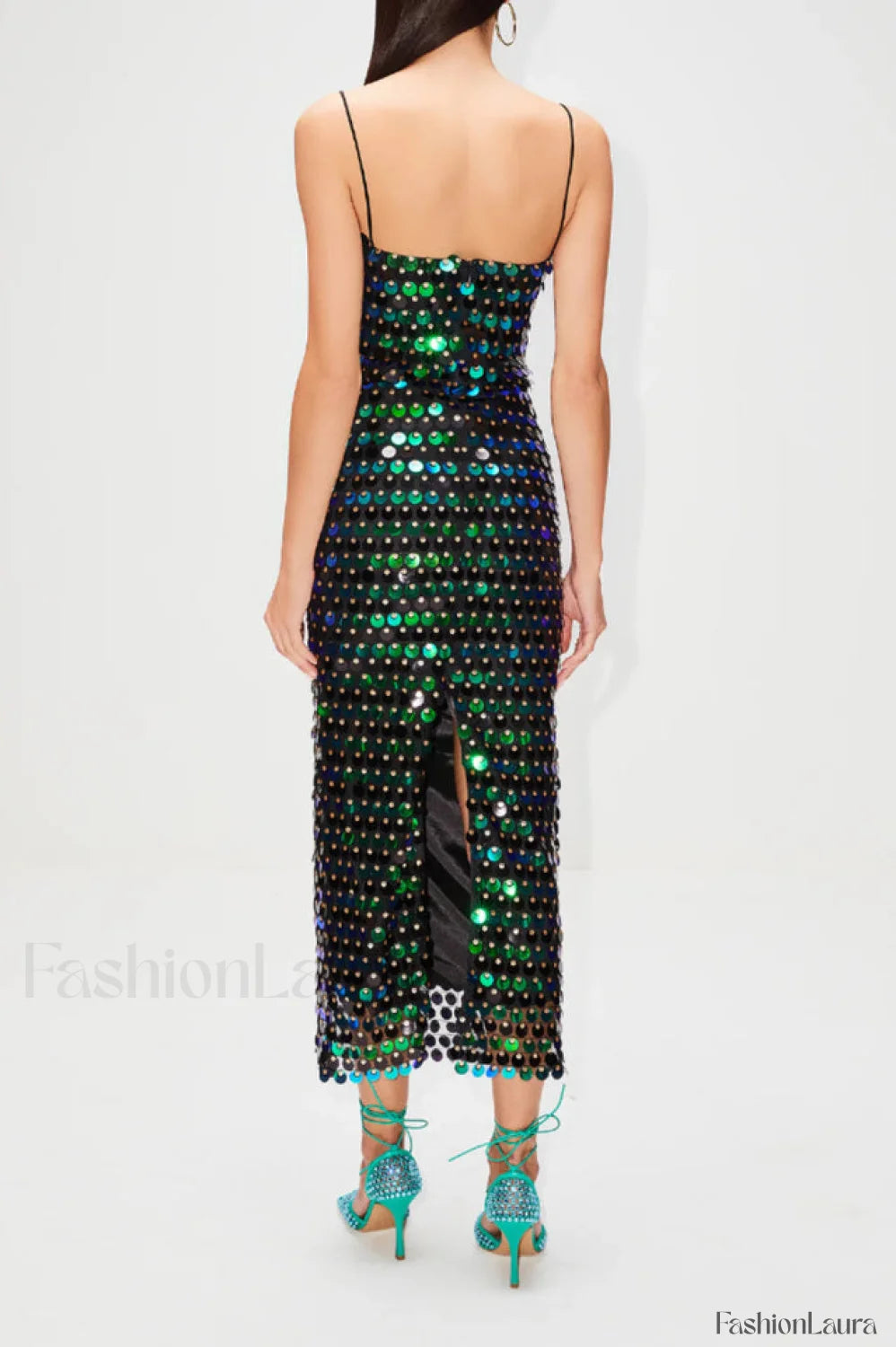 Phoenix Midi Stylish Dress in Sequins