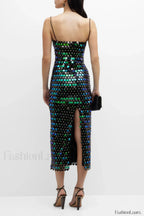 Phoenix Midi Stylish Dress in Sequins