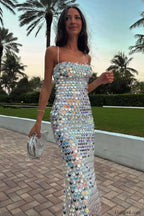 Phoenix Midi Stylish Dress in Sequins