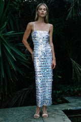 Phoenix Midi Stylish Dress in Sequins S / 1#