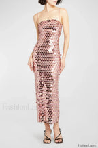 Phoenix Midi Stylish Dress in Sequins S / 5#