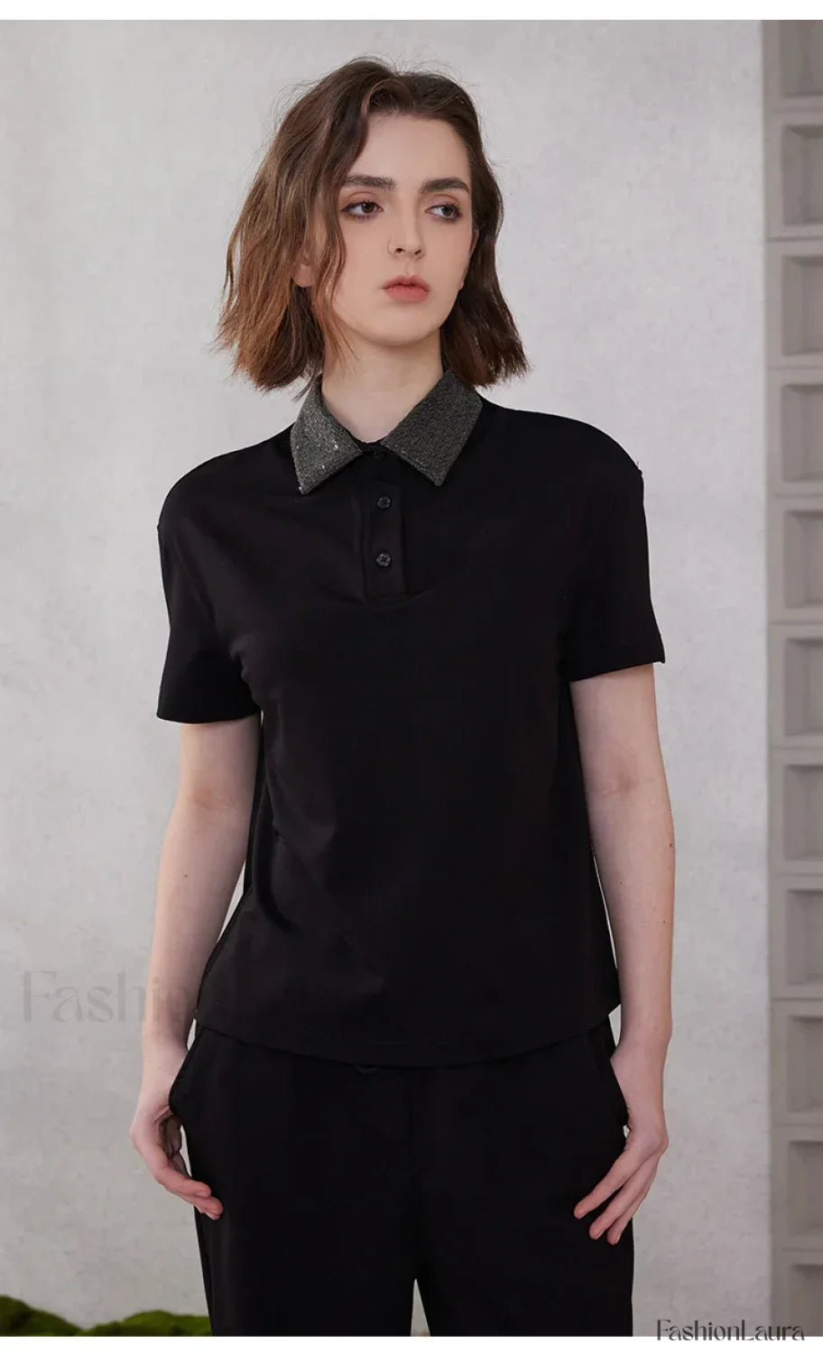 Pima Cotton Summer Short Sleeve T Shirt Black / S