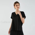 Pima Cotton V Neck Casual T Shirt