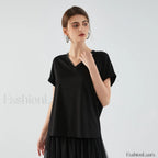Pima Cotton V Neck Casual T Shirt