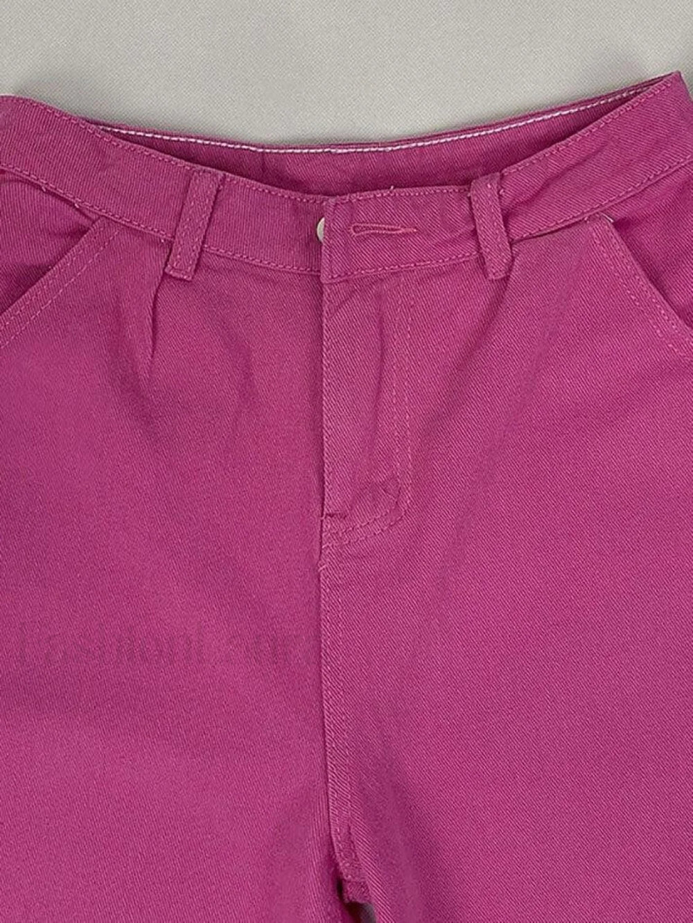 Pink Casual Relaxed Boyfriend Jeans Jeans