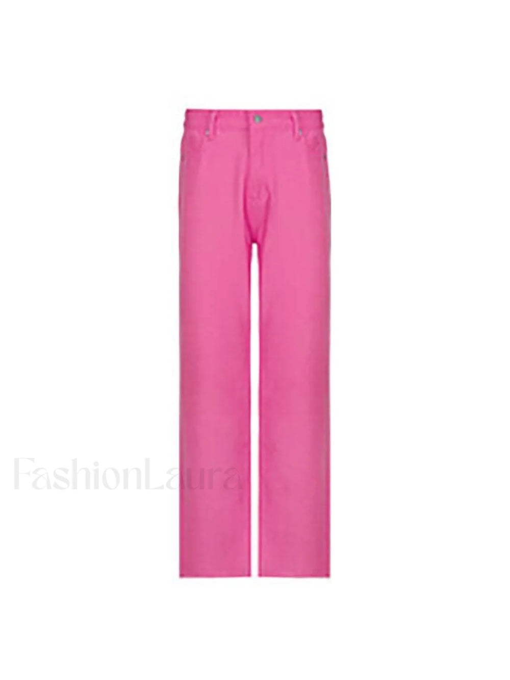 Pink Casual Relaxed Boyfriend Jeans Jeans