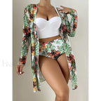 Pink Dot Print Mesh Cover Up Light Green / S
