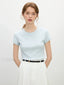Pink Minimalist Slim Fit T Shirt SKY BLUE / XS