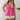 Pink Tie Hollow Boho Crop Top Secondary image