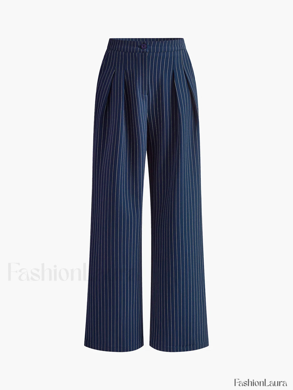 Pinstripe Pleated Wide Leg Pants Pants
