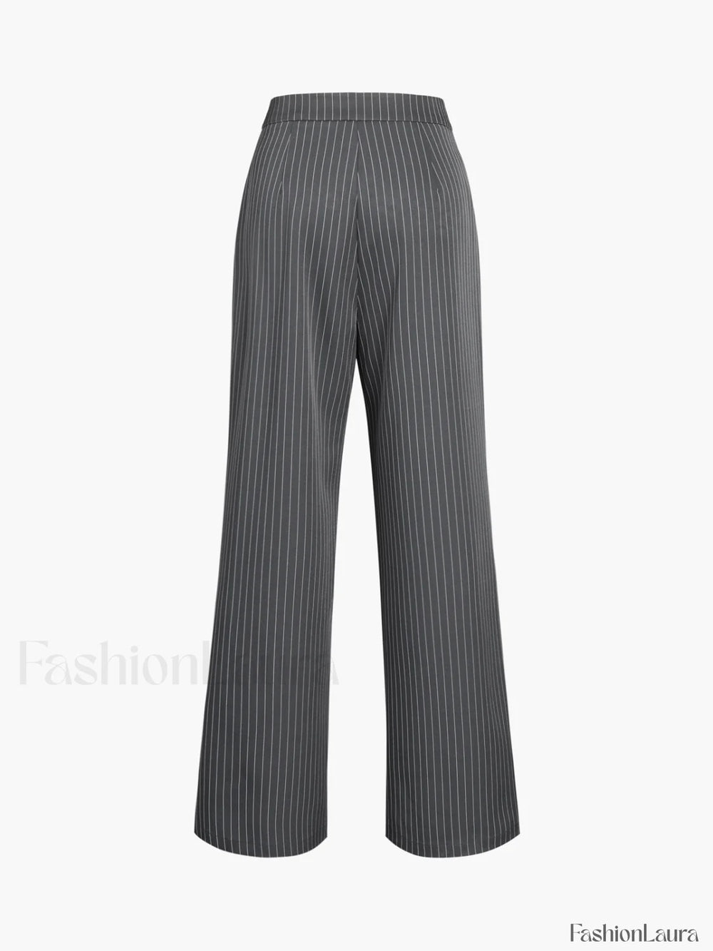 Pinstripe Pleated Wide Trendy Leg Dress Pants Pants