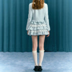 Plaid Lace Patchwork Skirt