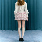 Plaid Lace Patchwork Skirt