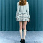 Plaid Lace Patchwork Skirt