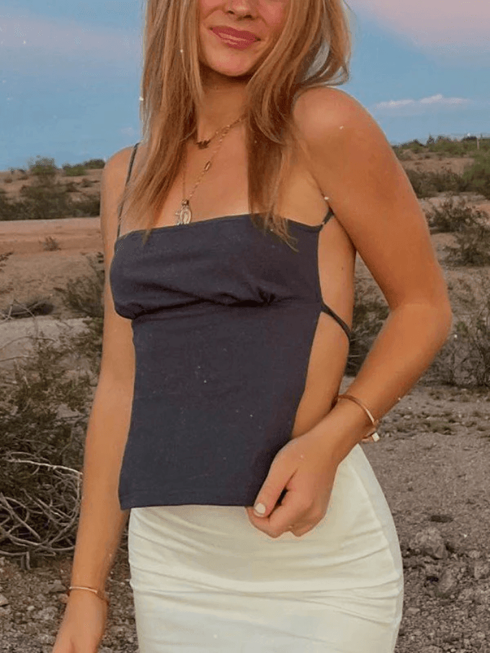 Plain Crop Cami Top Secondary image