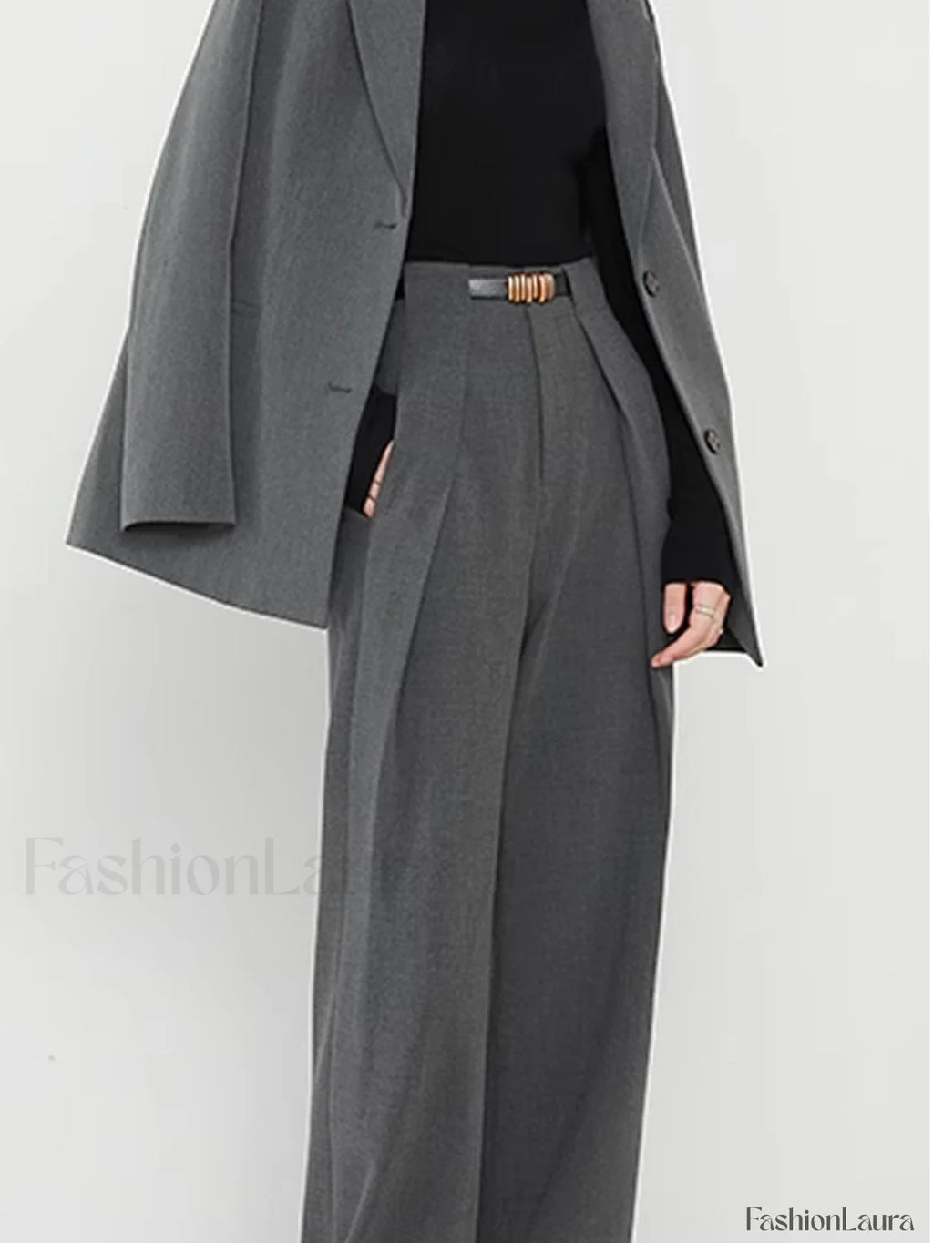 Plain Pockets Straight Pants Pants