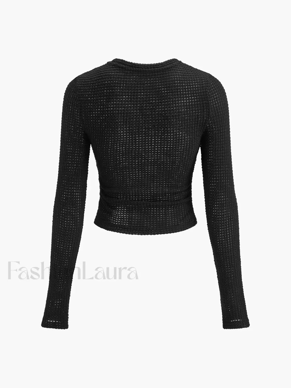 Plain Waffle Slim Sweater T Shirts