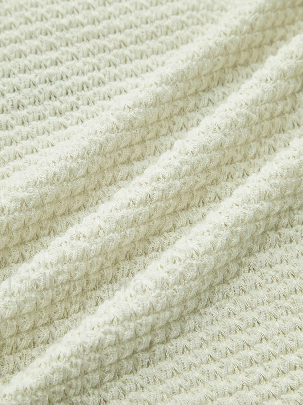 Plain Waffle Slim Sweater T Shirts