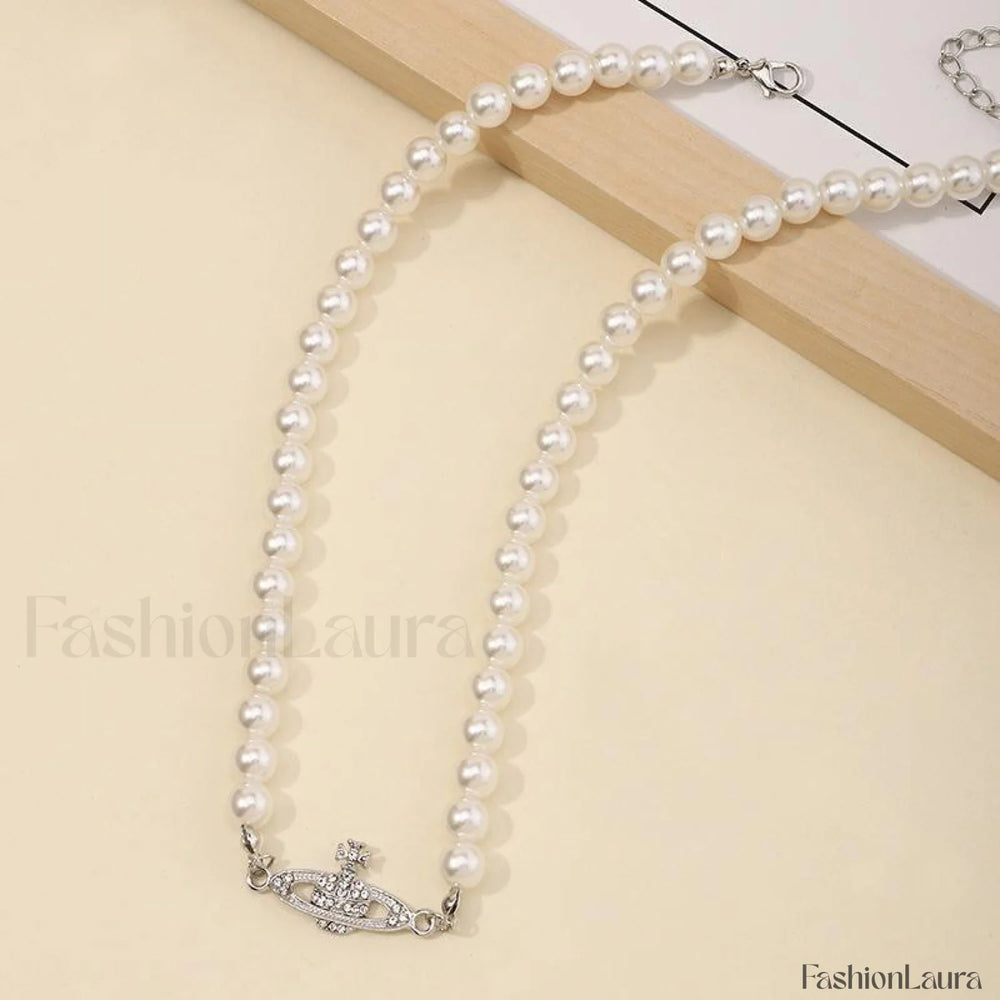 Planet Pearl Necklace Necklaces