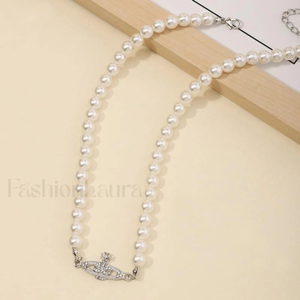 Planet Pearl Necklace Necklaces