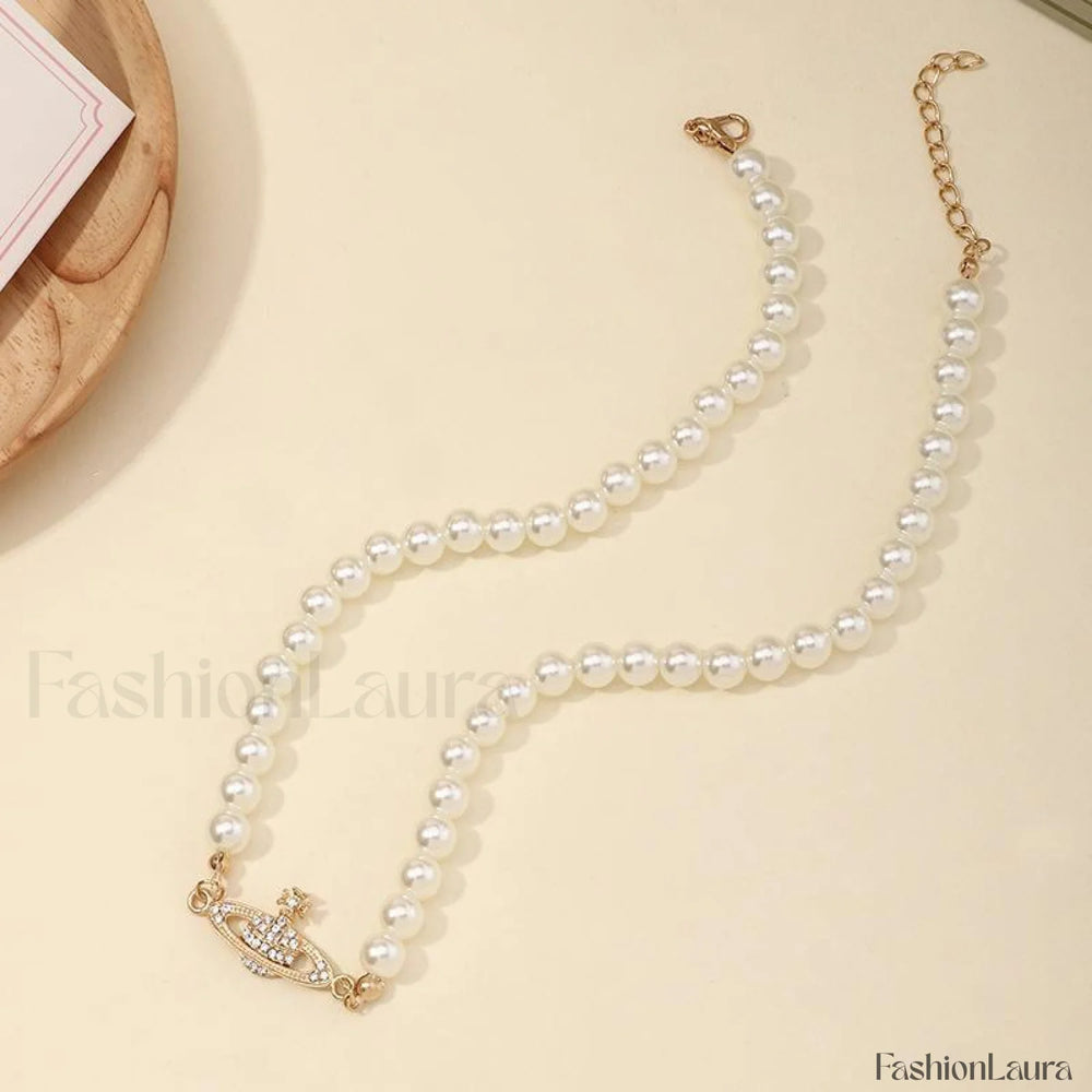 Planet Pearl Necklace Necklaces