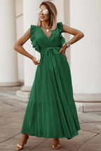 Pleated Elegant Maxi Dress