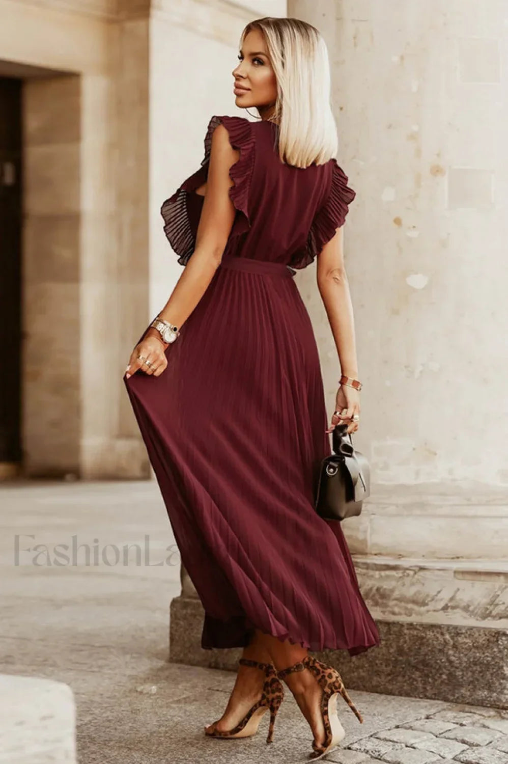 Pleated Elegant Maxi Dress