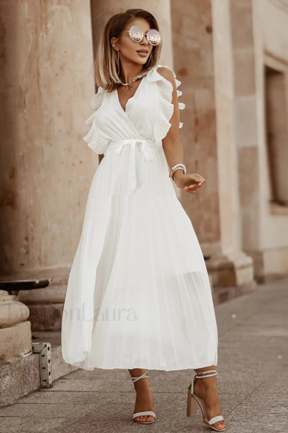 Pleated Elegant Maxi Dress