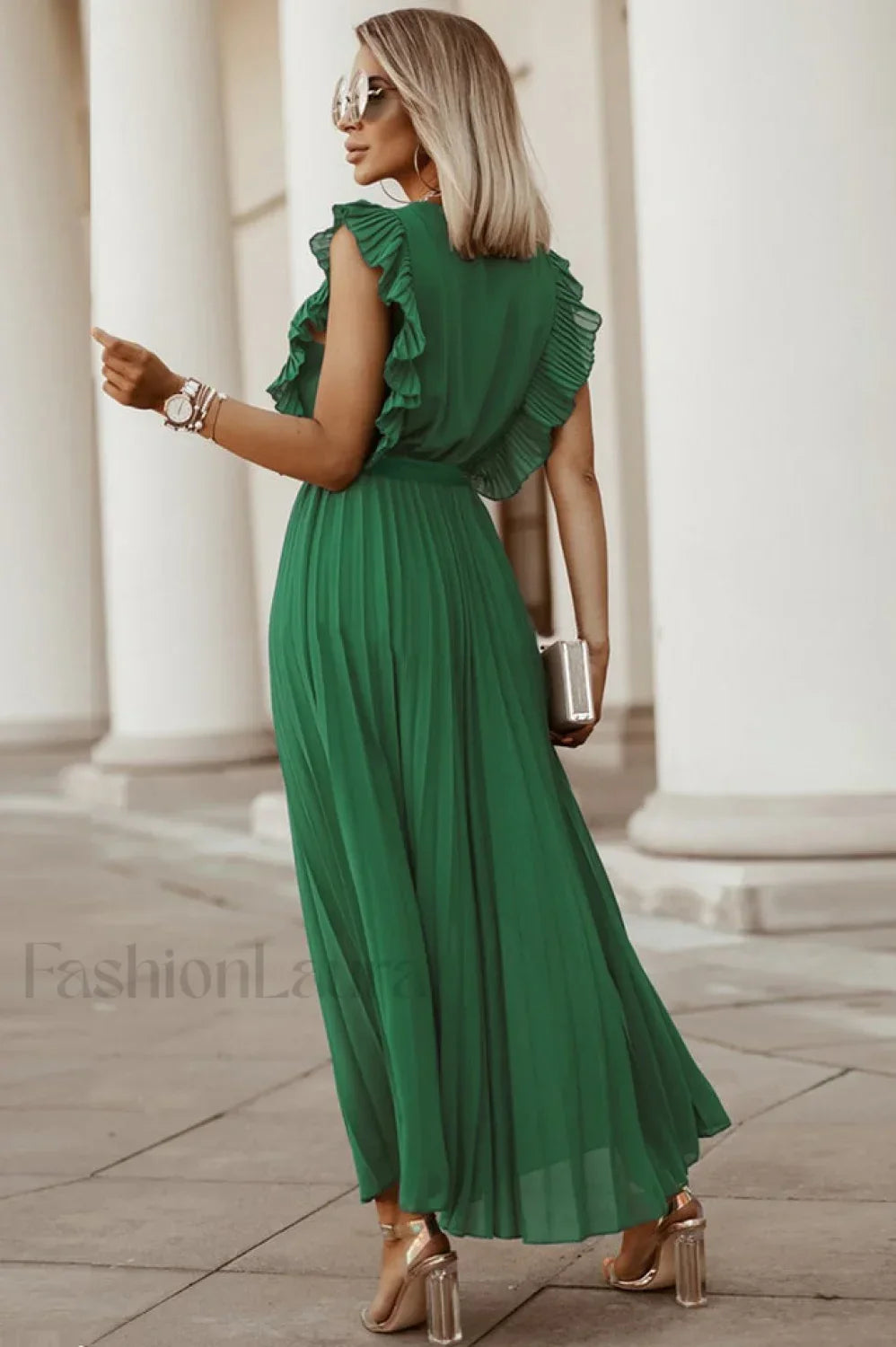 Pleated Elegant Maxi Dress