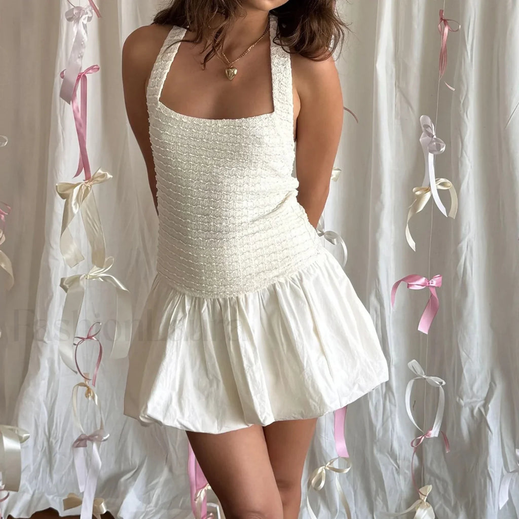 Pleated Lantern Ruffle Hem Skirt
