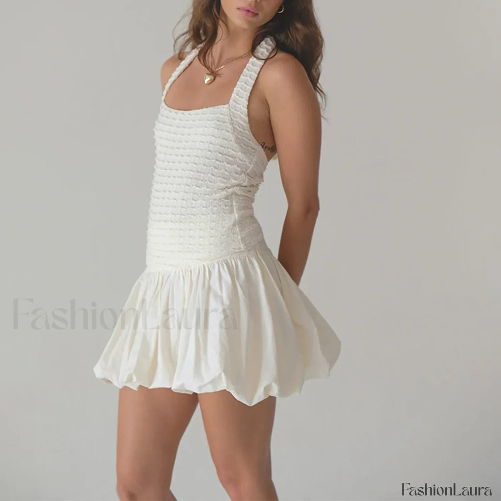 Pleated Lantern Ruffle Hem Skirt