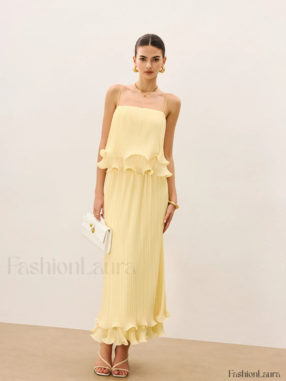 Pleated Layered Ruffle Skirt Set Skirt Sets
