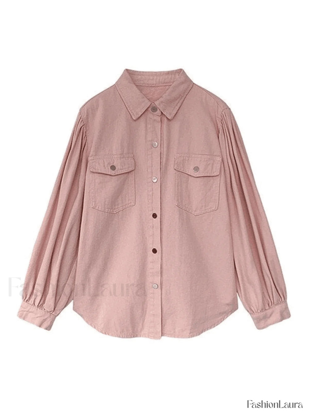 Pleated Long Sleeve Blouse Shirts