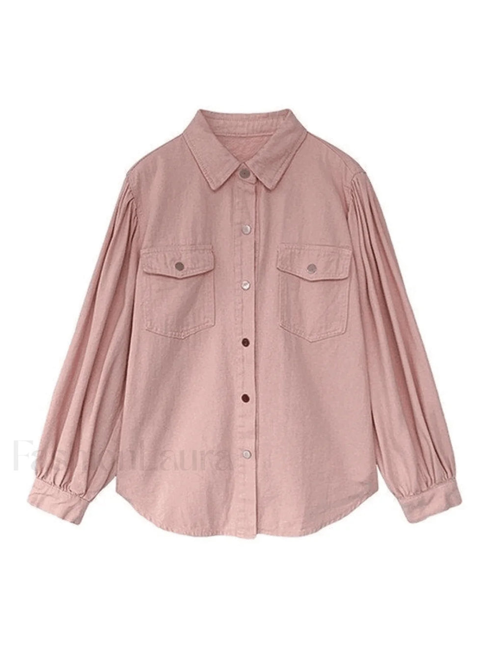 Pleated Long Sleeve Blouse Shirts
