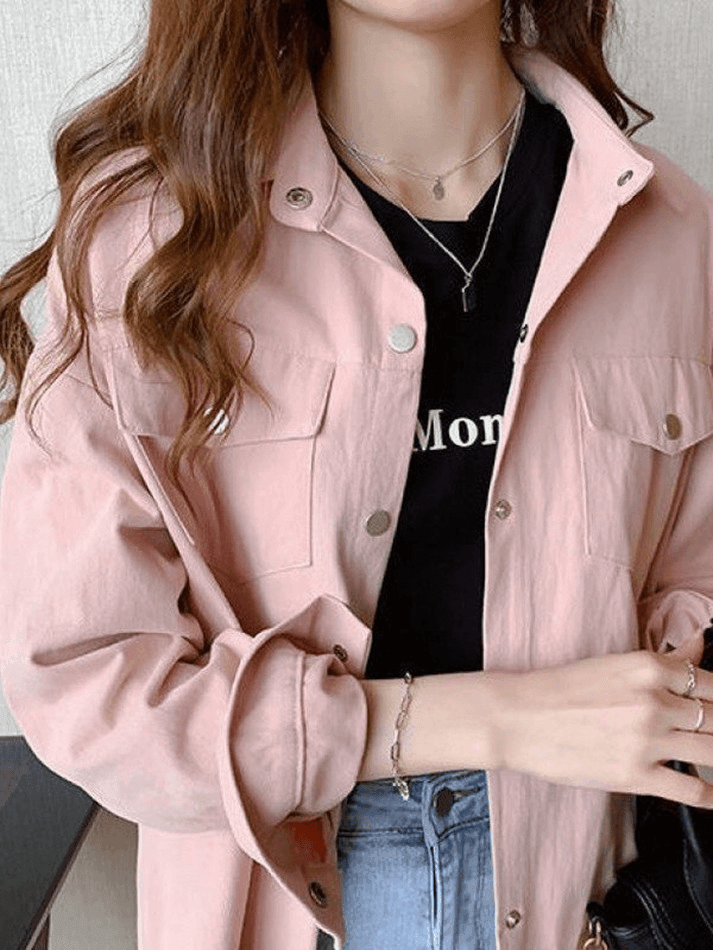 Pleated Long Sleeve Blouse Shirts