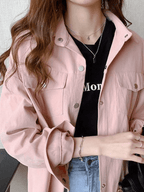 Pleated Long Sleeve Blouse Shirts